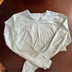 Nike light blue dry fit long sleeve